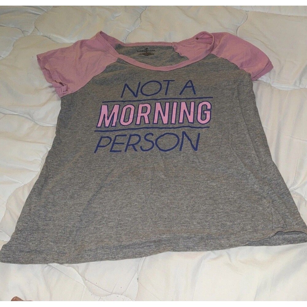Bobbie Brooks “ Not A Morning Person” Medium Multicolor Short Sleeve T-Shirt